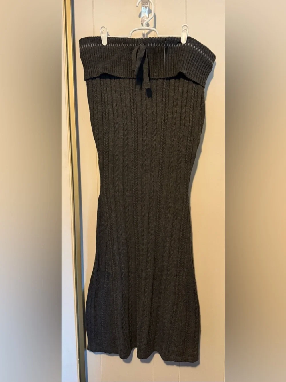 🆕 Dolls Kill DEEP THOUGHTS CABLE KNIT MAXI SKIRT size 1x - Picture 1 of 5